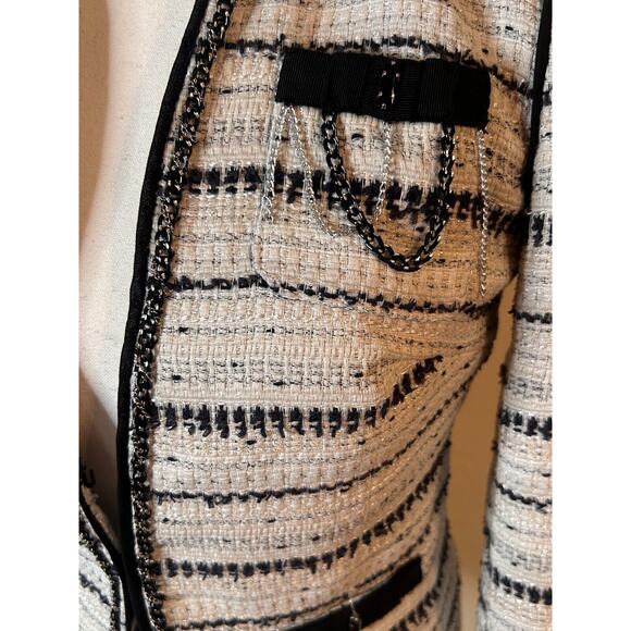 White House Black Market Cropped Tweed Blazer Size 0 - Picture 4 of 8
